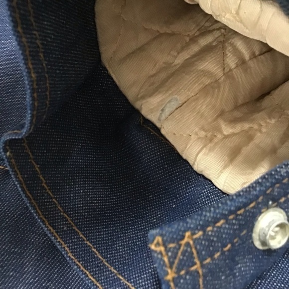 Vintage 70’s Levi’s Orange Tab Sherpa Lined Dark Blue Denim Jacket. - Picture 15 of 16